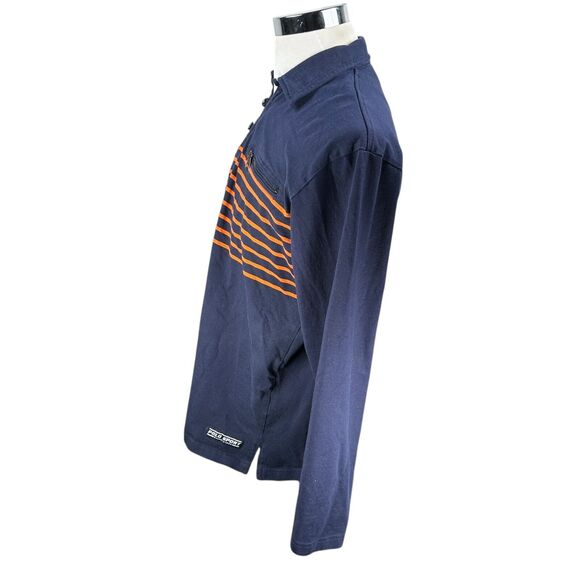 Vintage Ralph Lauren Polo Sport Sweatshirt Men’s Medium Stripe 90s Blue Orange - Picture 3 of 9